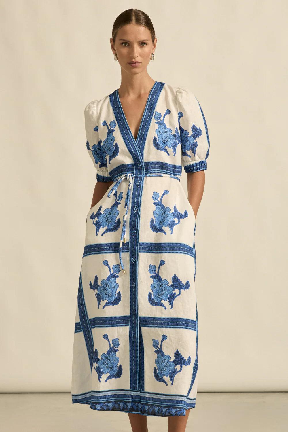 good thing Zoe Kratzmann Portrait Dress - Azure Collage