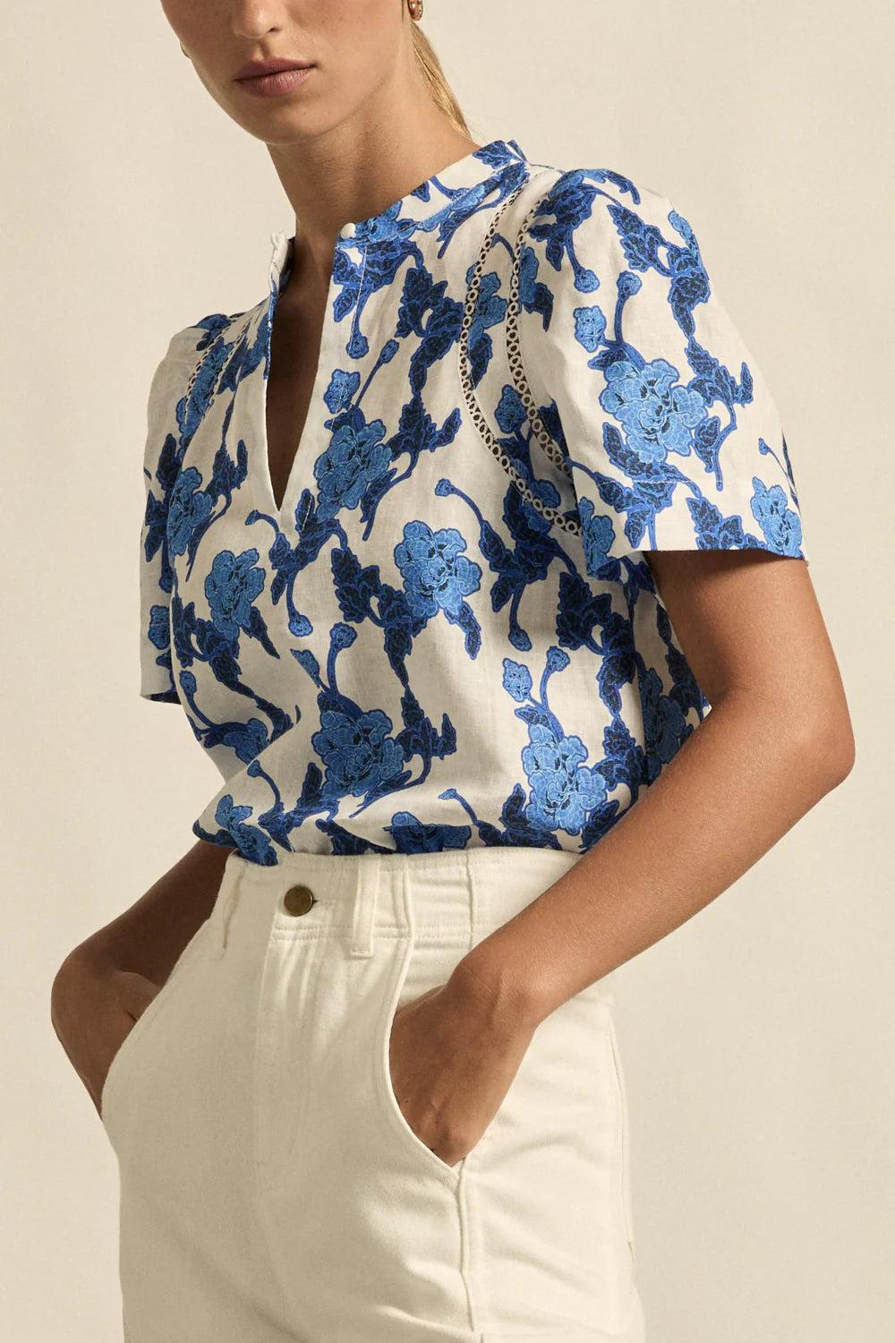 Good Thing Zoe Kratzmann Recollect Top - Azure Bouquet