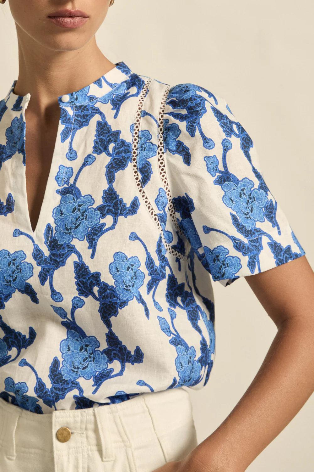 Good Thing Zoe Kratzmann Recollect Top - Azure Bouquet