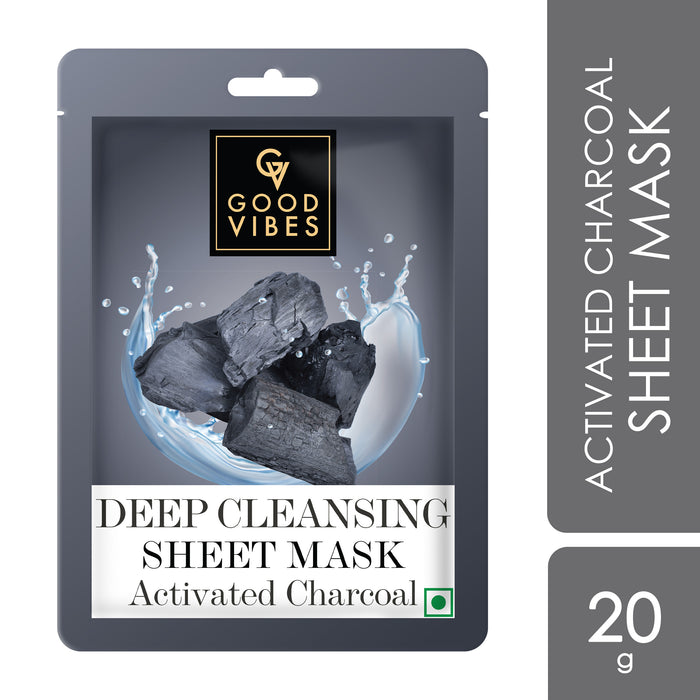good vibes Activated Charcoal Deep Cleansing Sheet Mask