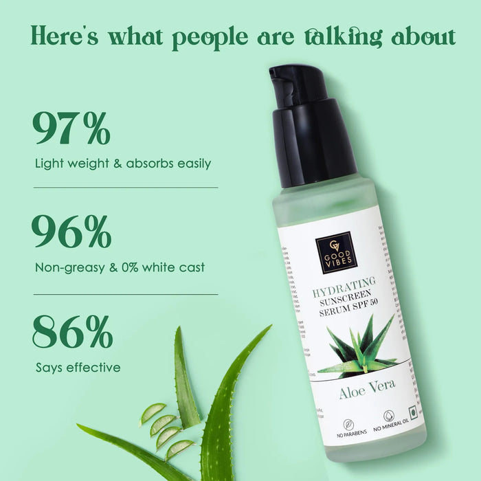 Good Vibes Aloe Vera Hydrating Sunscreen Serum (45 Ml)
