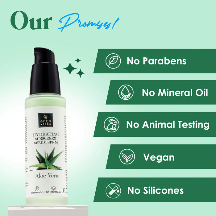 Good Vibes Aloe Vera Hydrating Sunscreen Serum (45 Ml)