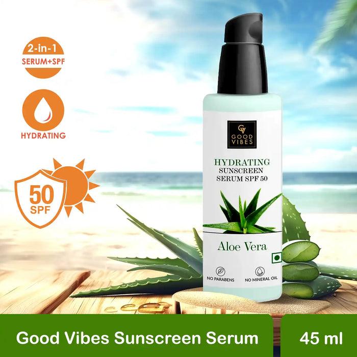 good vibes Aloe Vera Hydrating Sunscreen Serum (45 ml)