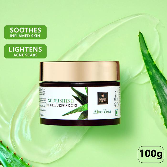 good vibes Aloe Vera Nourishing Multipurpose Gel With Neem - 100gm