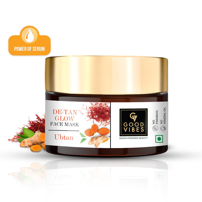 Good Vibes De-Tan Glow Face Mask Ubtan With Power Of Serum