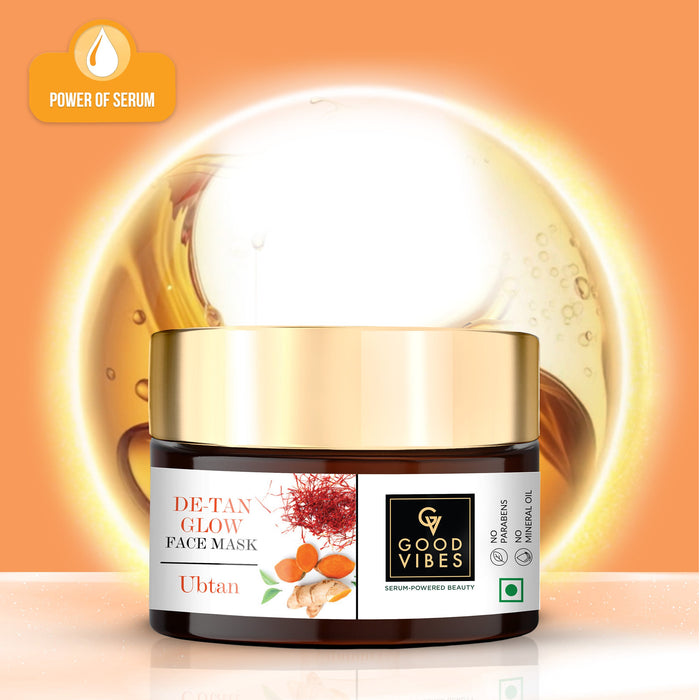 Good Vibes De-Tan Glow Face Mask Ubtan With Power Of Serum