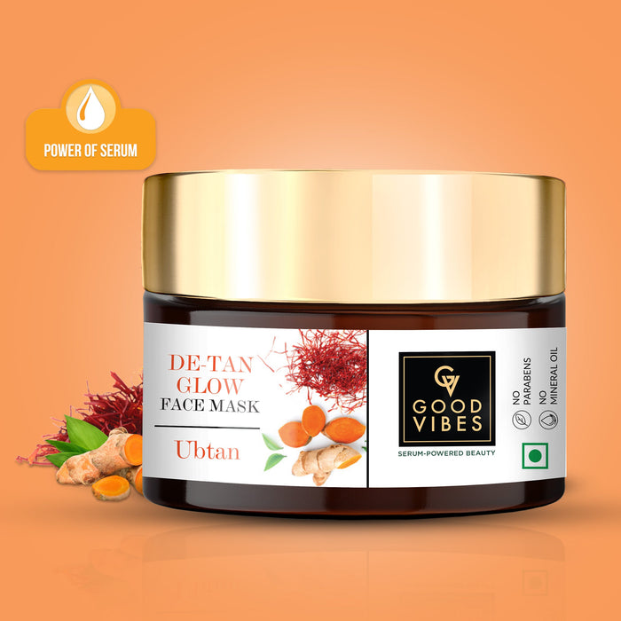 good vibes De-Tan Glow Face Mask Ubtan with Power of Serum