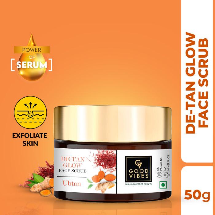 good vibes De-Tan Glow Face Scrub- Ubtan with Power Of Serum