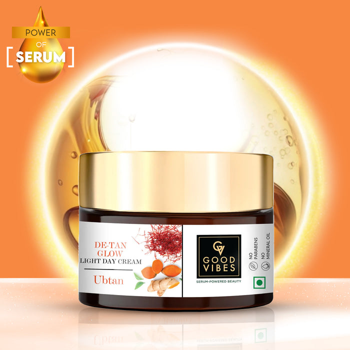 Good Vibes De-Tan Glow Light Day Cream With Power Of Serum