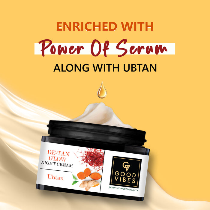 Good Vibes De-Tan Glow Night Cream Ubtan With Power Of Serum