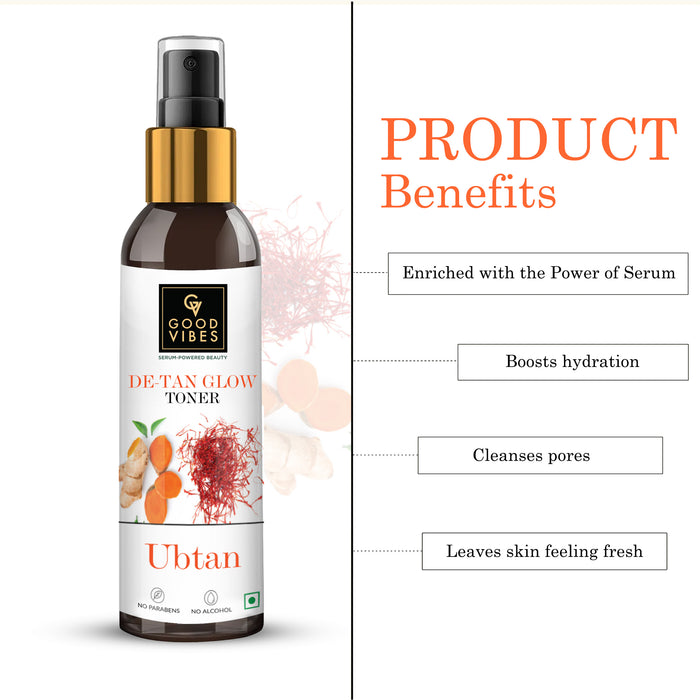 Good Vibes De-Tan Glow Toner Ubtan With Power Of Serum