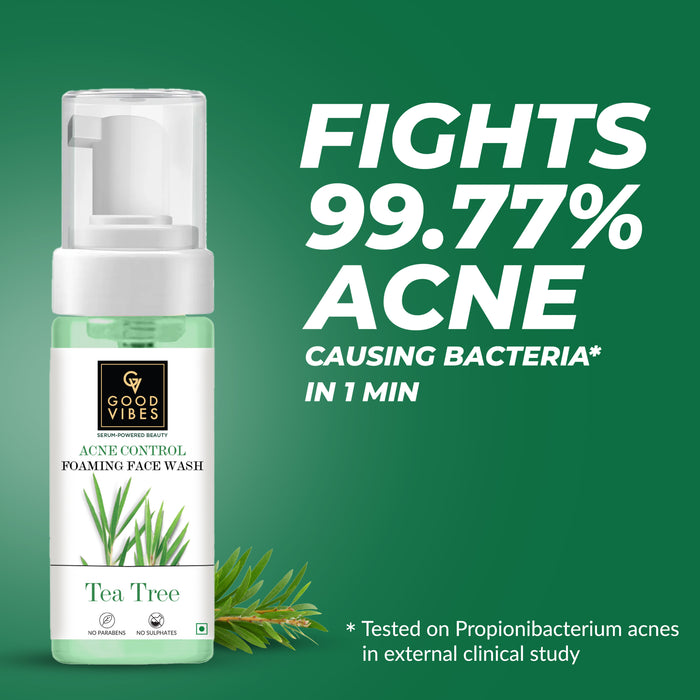 Good Vibes Acne Control Tea Tree Foaming Face Wash