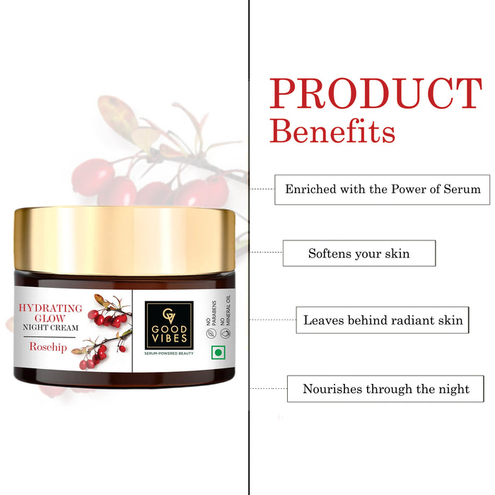 Good Vibes Hydrating Glow Night Cream- Rosehip