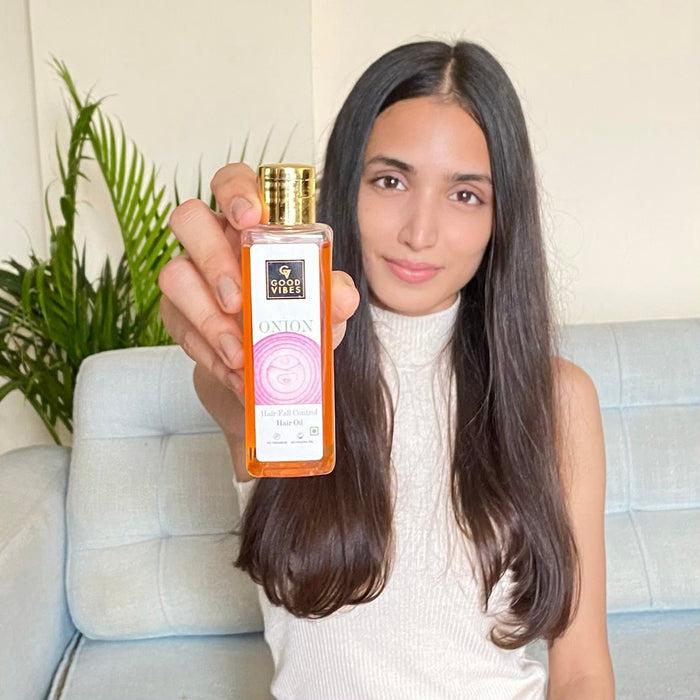 Good Vibes Onion Hairfall Control Hair Oil