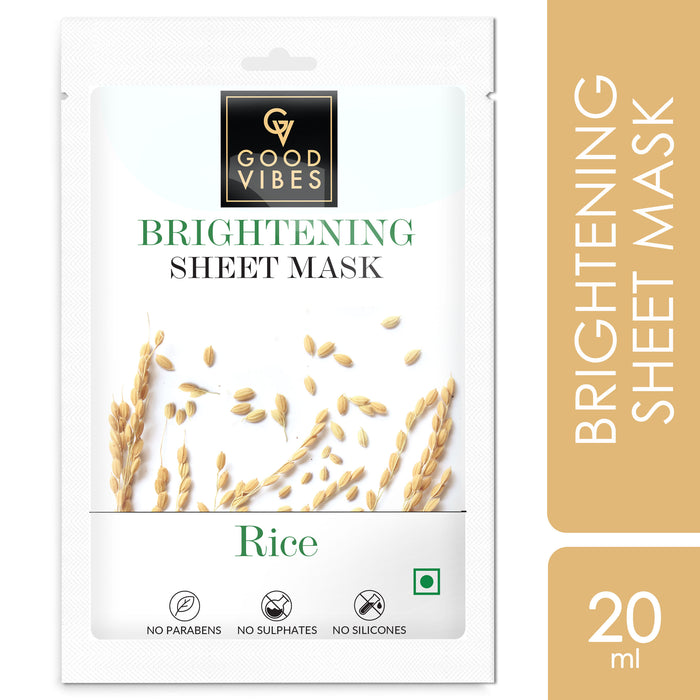 good vibes Rice Brightening Sheet Mask