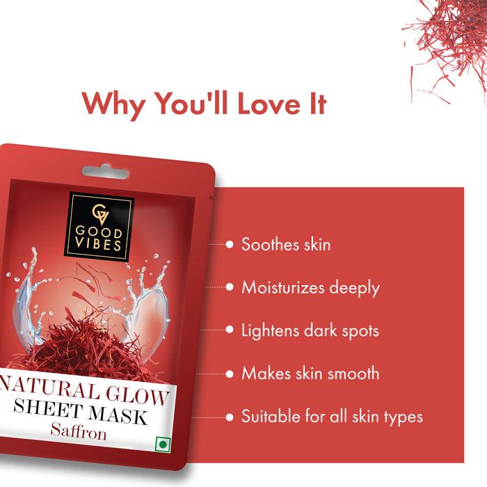 Good Vibes Saffron Natural Glow Sheet Mask