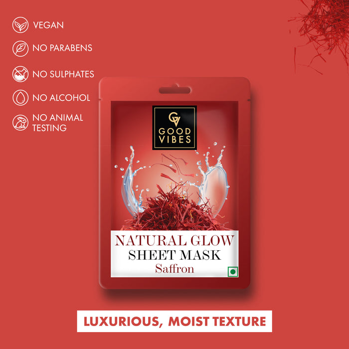 Good Vibes Saffron Natural Glow Sheet Mask