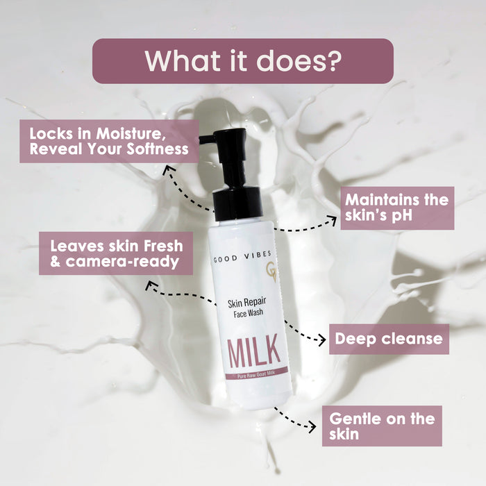 Good Vibes Skin Repair Milk Face Wash (100 Ml)
