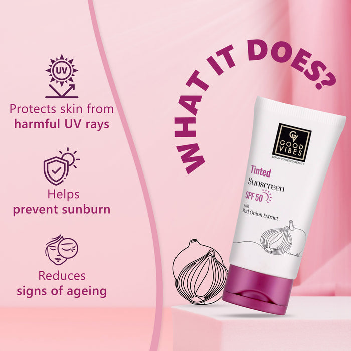 Good Vibes Tinted Red Onion Sunscreen SPF 50