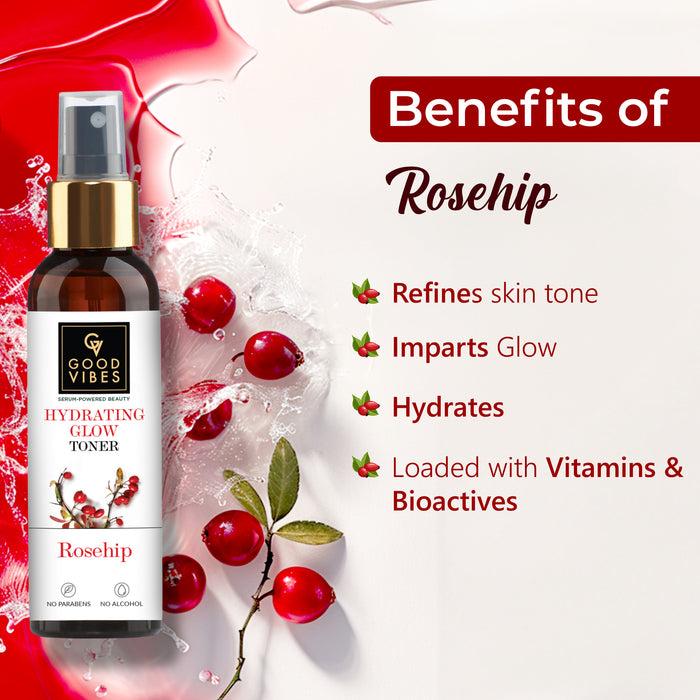 Good Vibes Hydrating Glow Rosehip Toner With Power Of Serum