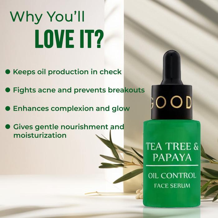 Good Vibes Oil Control Tea Tree & Papaya Face Serum 30ml