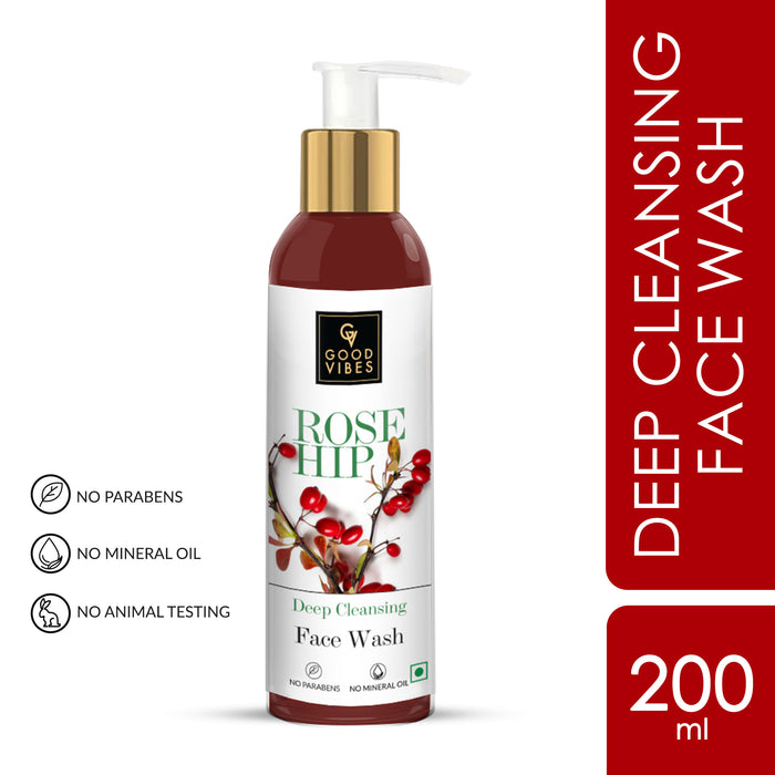 good Vibes Rosehip Deep Cleansing Face Wash With Avocado Oil