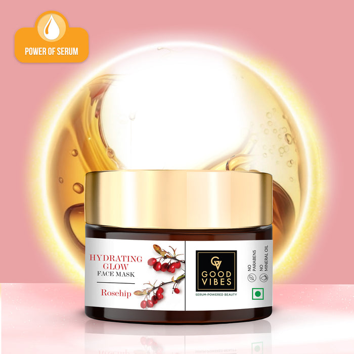 Good Vibes Serum Hydrating Glow Face Mask Rosehip With Power Of Serum (50 G)
