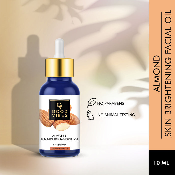good vibes Skin Brightening Facial Oil - Almond (10 ml)