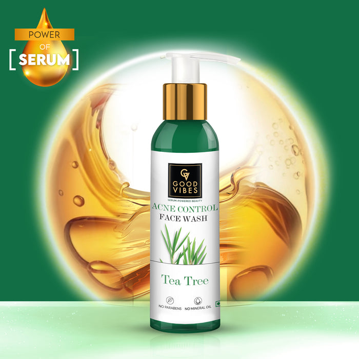 Good Vibes Tea Tree Acne Control Face Wash With Power Of Serum