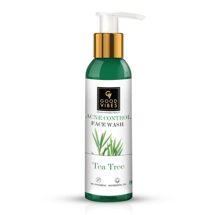 good vibes Tea Tree Acne Control Face Wash with Power of Serum