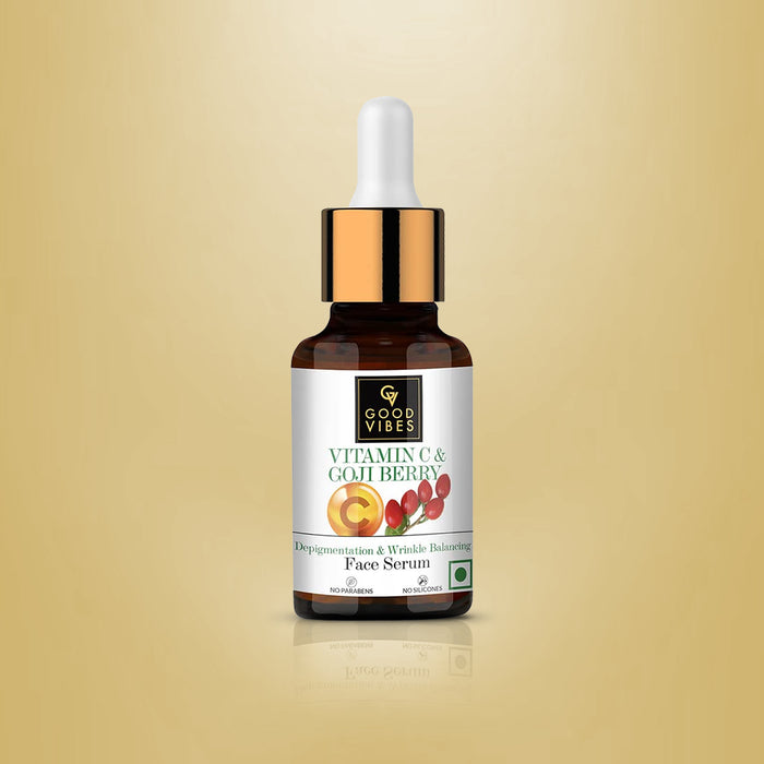 good vibes Vitamin C & Goji Berry Depigmentation & Wrinkle Balancing Face Serum