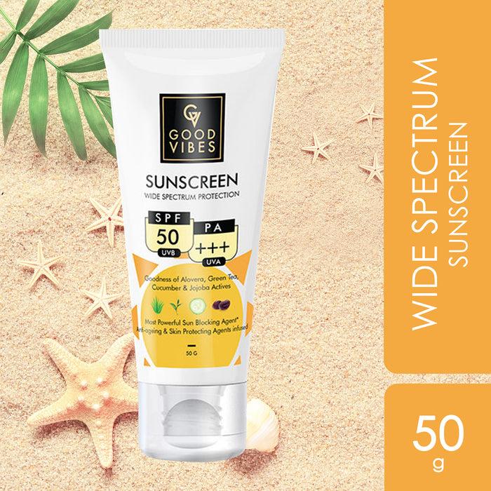 good vibes Wide Spectrum Protection Sunscreen with SPF 50