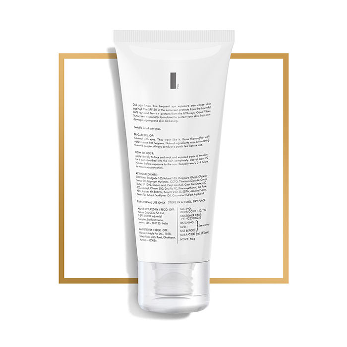 Good Vibes Wide Spectrum Sunscreen With SPF 50 (50 Gm)