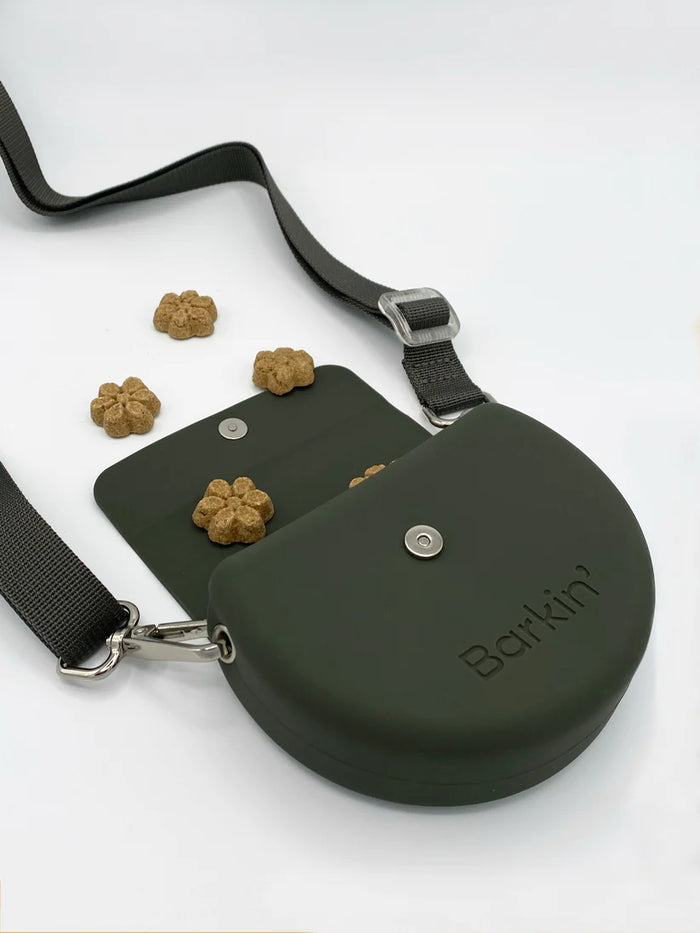 Goodboy Barkin' Treat Pouch - Dog Training Accessory - Dark Olive