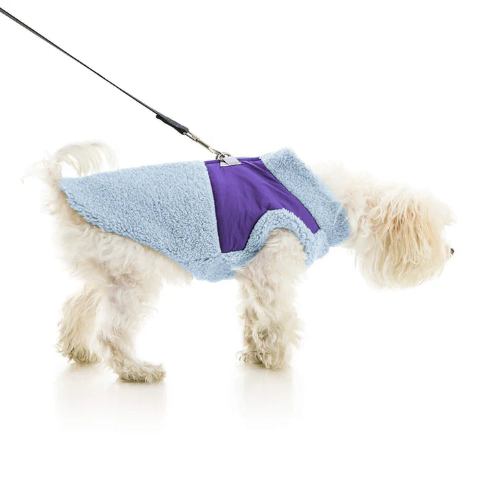 Goodboy Gooby Fleece Zip Up Jacket - Baby Blue/Purple