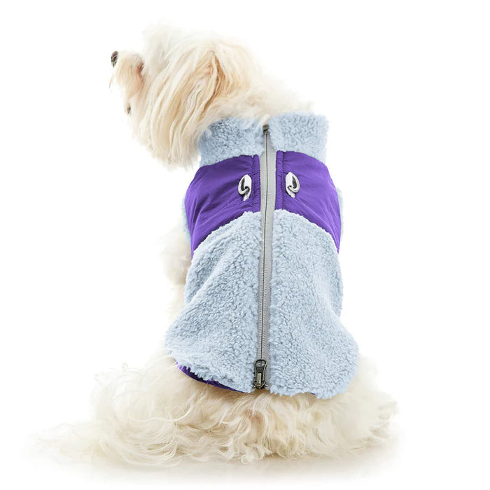 Goodboy Gooby Fleece Zip Up Jacket - Baby Blue/Purple