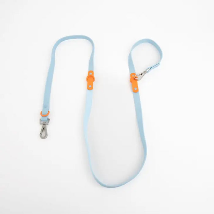 goodboy Approved by Fritz - Baby Blue/Orange Leash