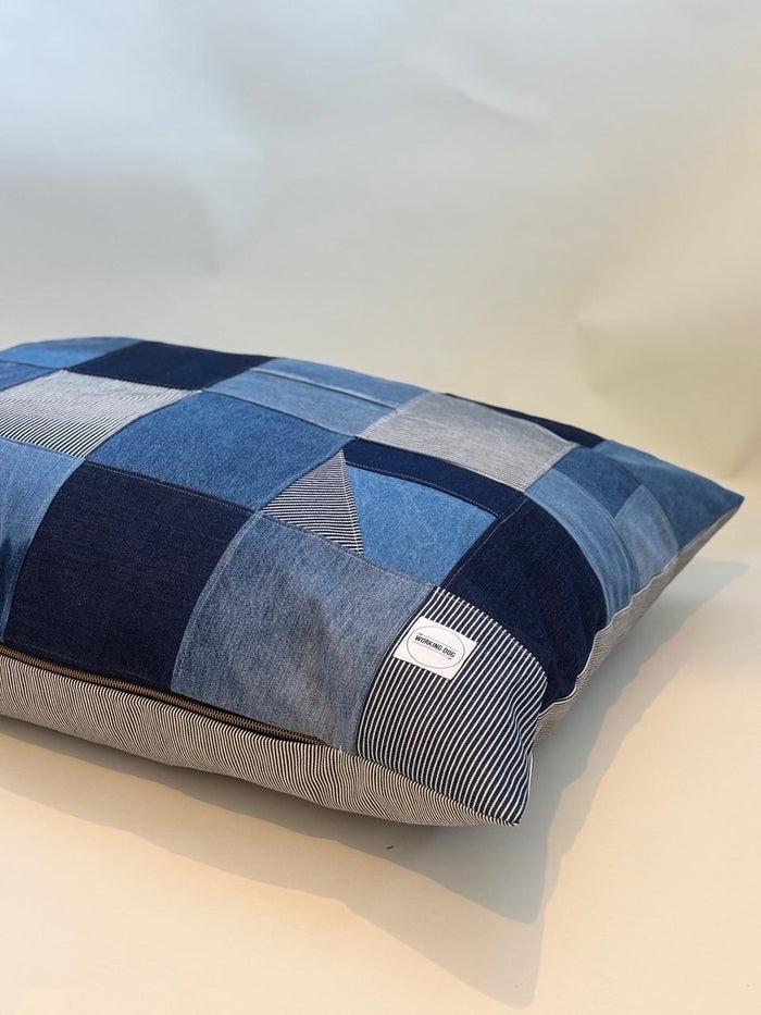 goodboy Jobsite Bed by the Working Dog Co - Denim Patchwork
