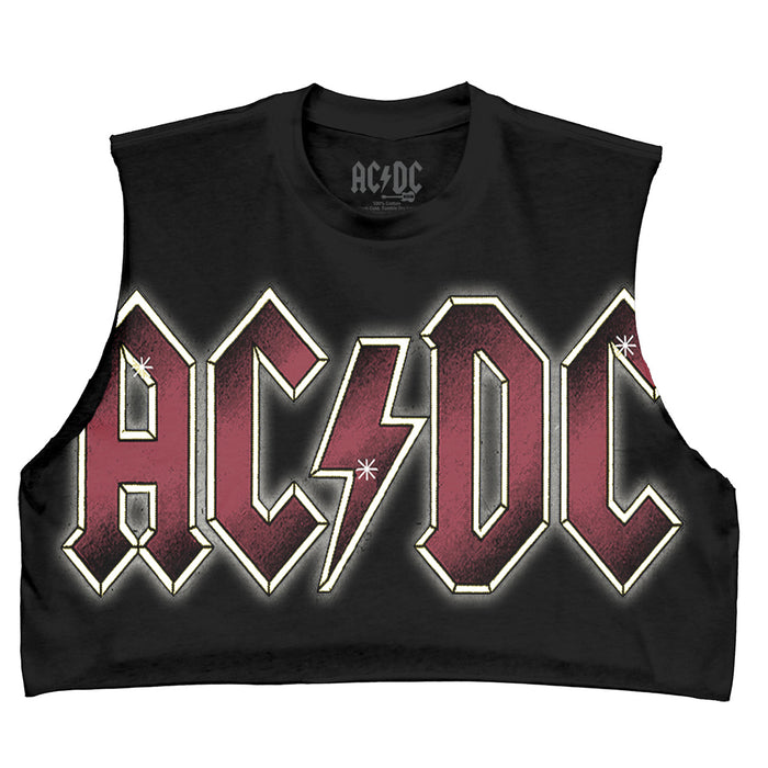 Goodie Two Sleeves AC/DC Color Glow Women's Crop Top