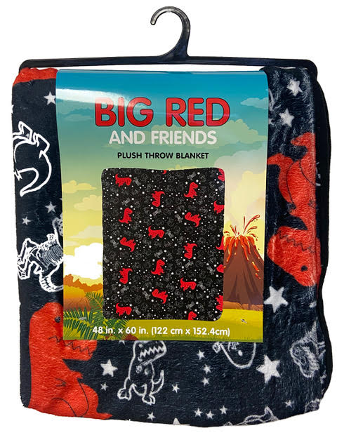 Goodie Two Sleeves All Over Dinosaur Print Plush Throw Blanket