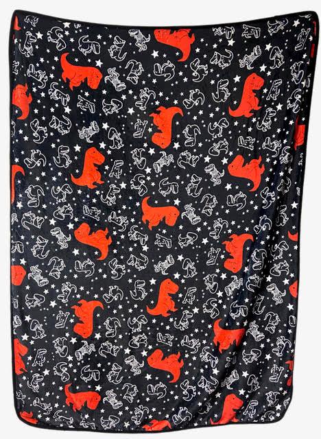 goodie two sleeves All Over Dinosaur Print Plush Throw Blanket