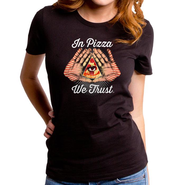 goodie two sleeves All Seeing Pizza Women's T-Shirt