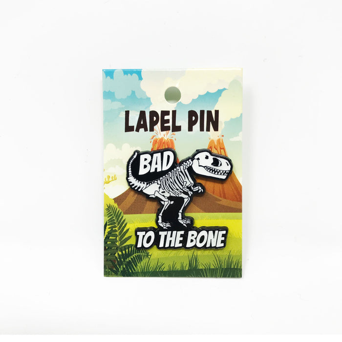 goodie two sleeves Bad To The Bone Dinosaur Lapel Pin