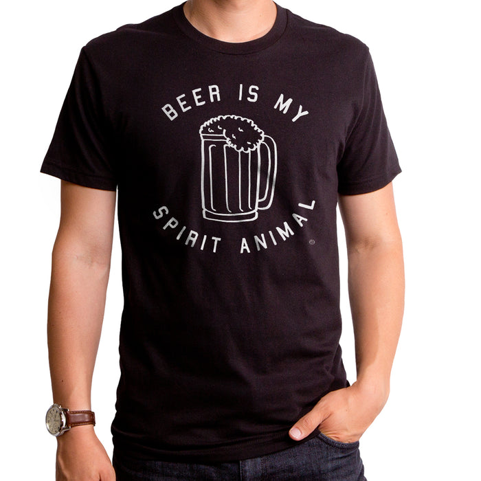 goodie two sleeves Beer is My Spirit Animal Adult T-Shirt