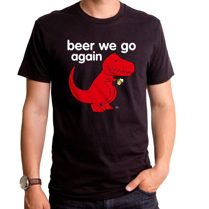 goodie two sleeves Beer We Go Again Dino Men's T-Shirt