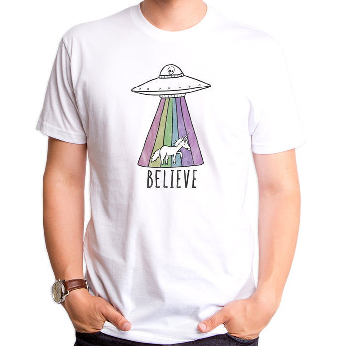 goodie two sleeves Believe Unicorn Tonal Adult T-Shirt