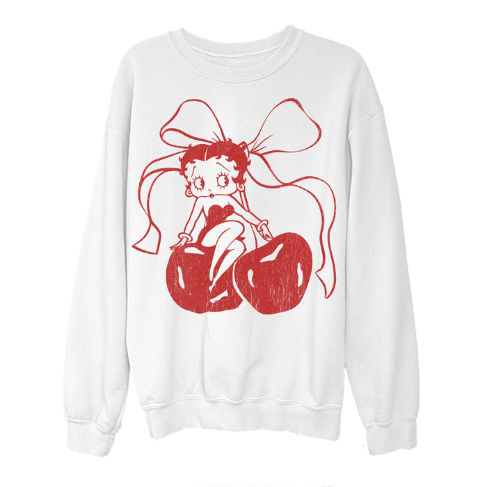 Goodie Two Sleeves Betty Boop Cherry Betty Unisex Sweatshirt