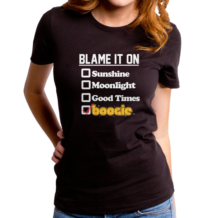 goodie two sleeves Blame the Boogie Women's T-Shirt