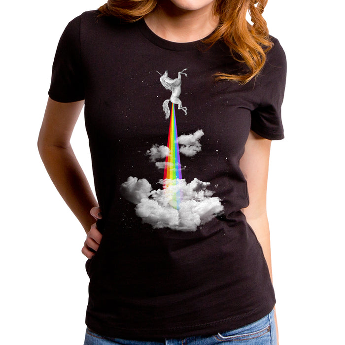 goodie two sleeves Blast Off Unicorn Women's T-Shirt