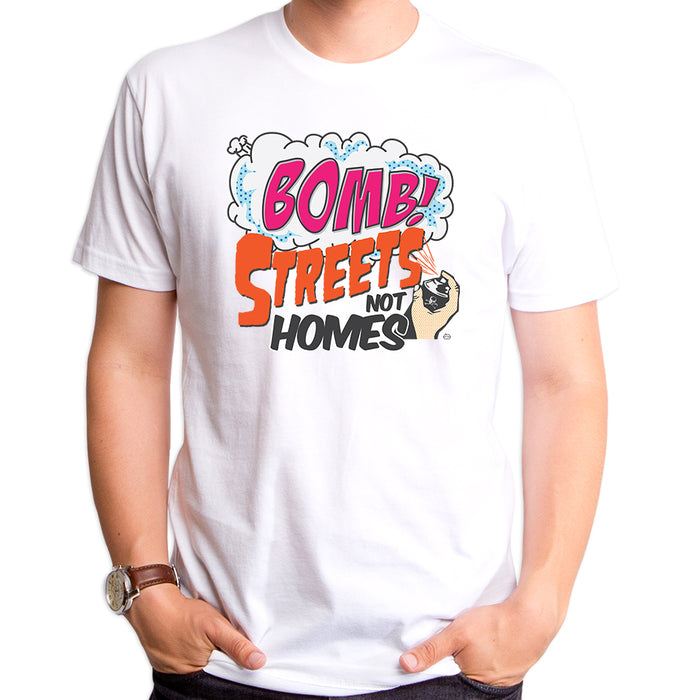 goodie two sleeves Bomb Streets Not Homes Men's T-Shirt